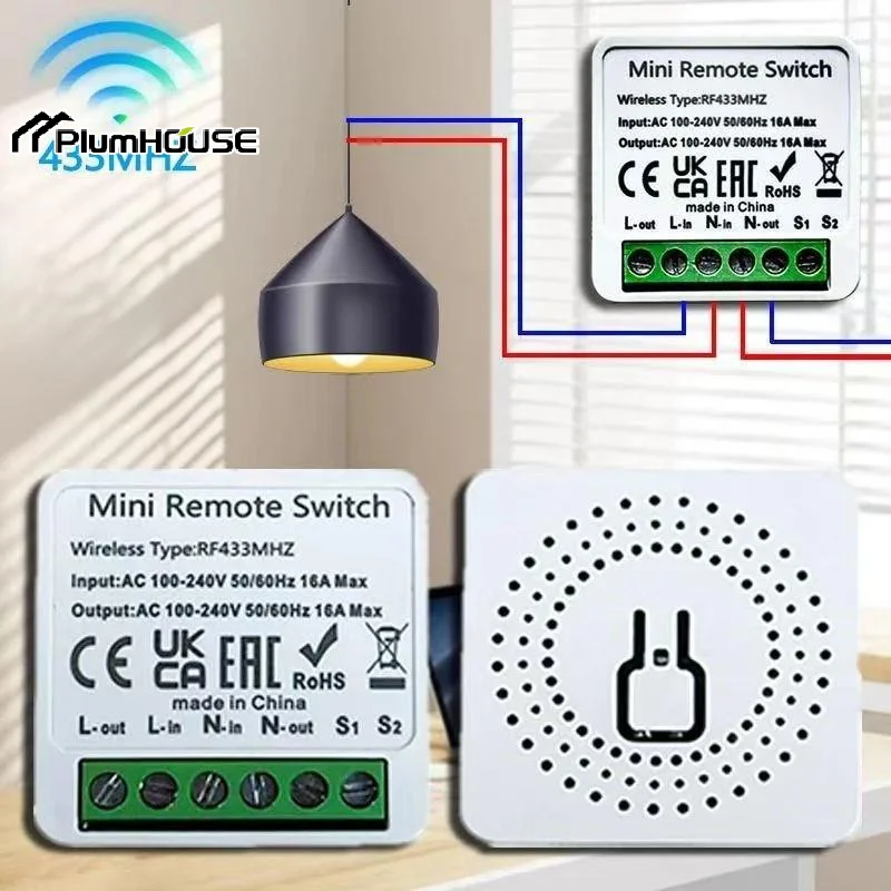 RF 433 MHz Smart Switch Mini DIY Wireless Remote Control Light Switches 16A Relay Receiver Automation Module For Home Led Lamp