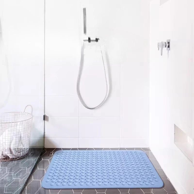 ECO-Friendly Bathroom Mat, TPE Non-Slip Waterproof Shower Pad, Quick-Dry Anti-Fall Safety Rug for Home & Hotel Bathtub