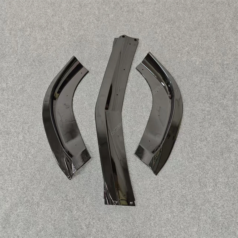Car Front Chin Bumper Lip Spoiler For Mercedes Benz C-Class C63 AMG W204 2007 To 2010 Pre-LCI Splitter Protector Gloss Black Kit view 6
