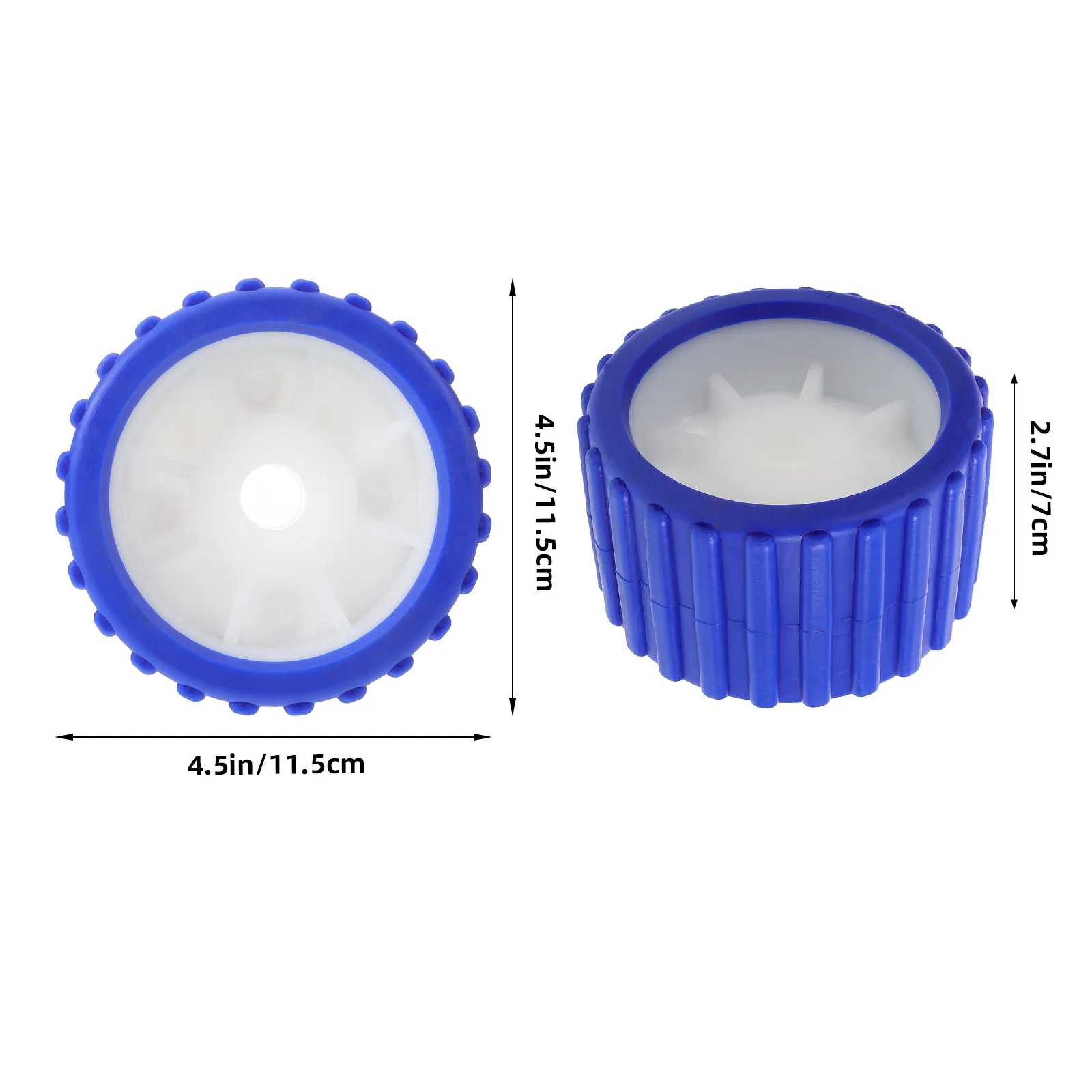 Sturdy PVC Boat Trailer Roller Wheel Ribbed Wobble Design for All Trailers Effortless Push Low Friction Marine Trailer Parts