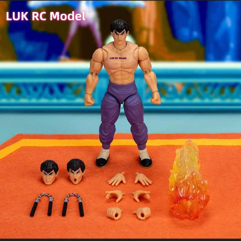 

1/18 Driver Street Fighter 2 Fei Long SDCC Anime Figure Action Figure Fighter Model Collection Toy Gift for 1/14 RC Tipper Car