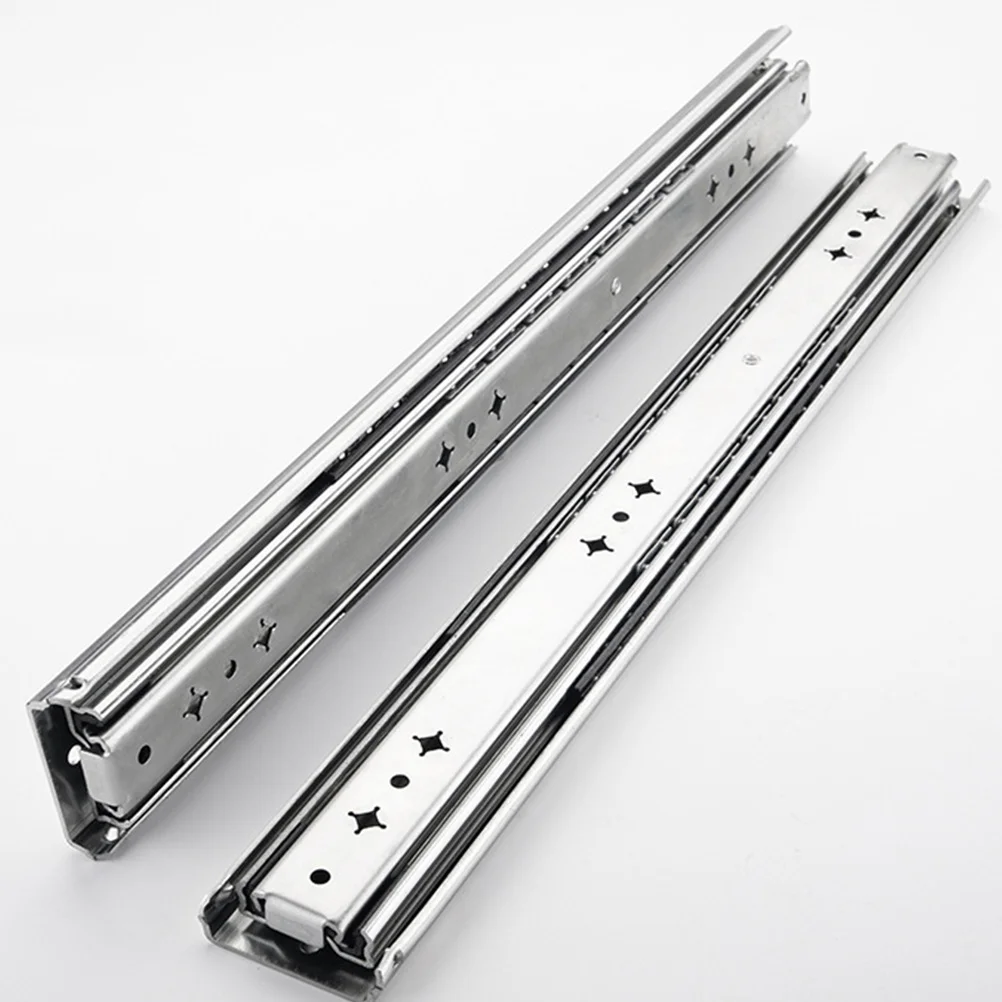 

2Pcs Self-Locking Heavy Duty Drawer Slides Cold Rolled Steel ABS Cabinet Drawer Rails Replacement Full Extension Smooth