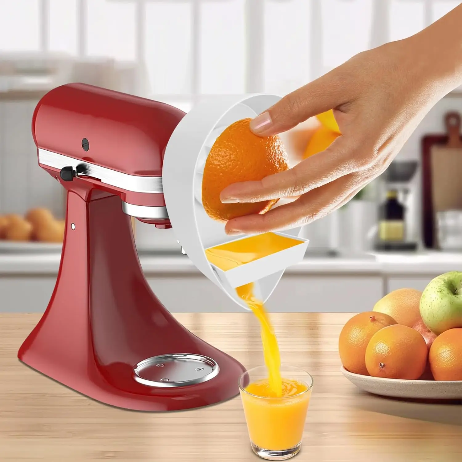 Citrus Juicer Attachment for KitchenAid Stand Mixers, Universal Reamer Juice Extractor, Fits All KitchenAid & Cuisinart SM-50