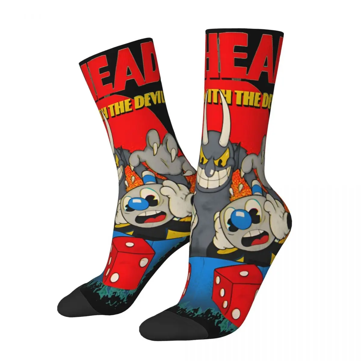 Dont Deal With The Devil Socks Printed Men's Stockings Polyester