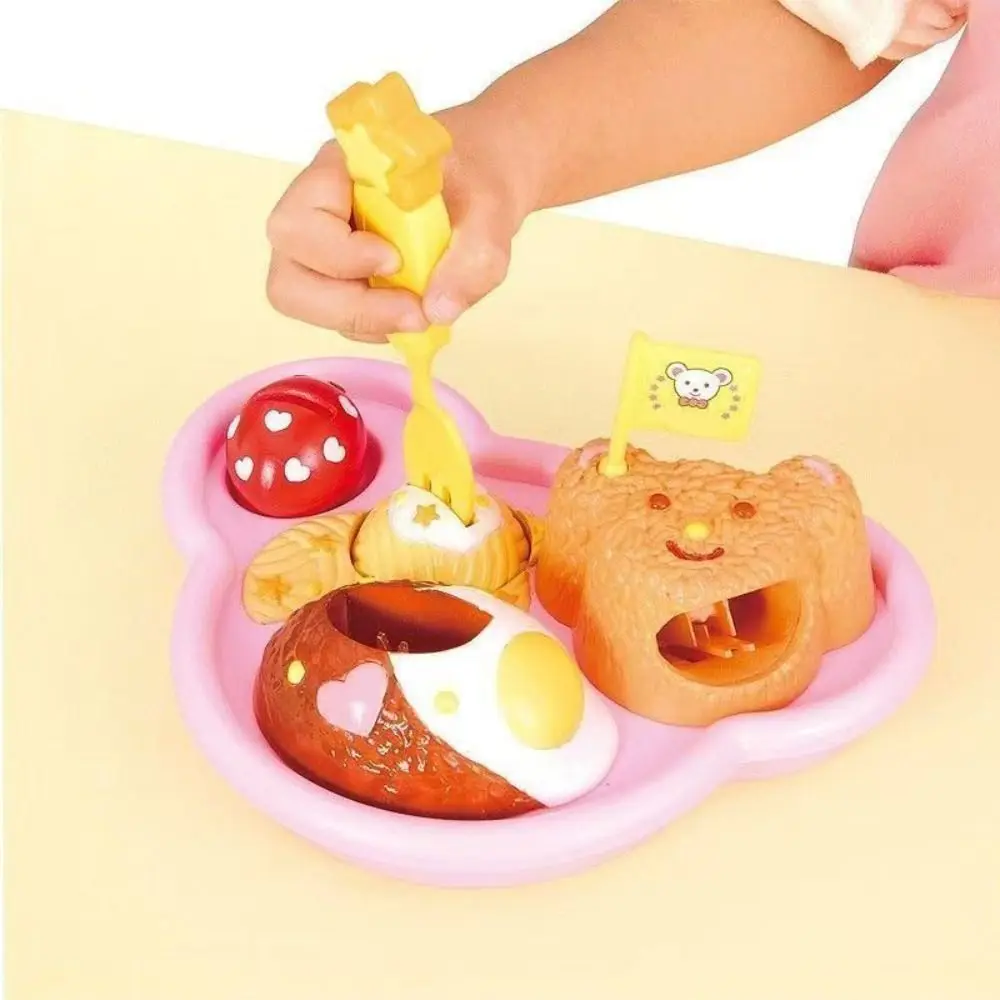 

Fun Bear Box Food Feeding Toys Role Play Early Education Play House Toys Kitchen Toys Cartoon Pudding Feeding Set Kids Toy