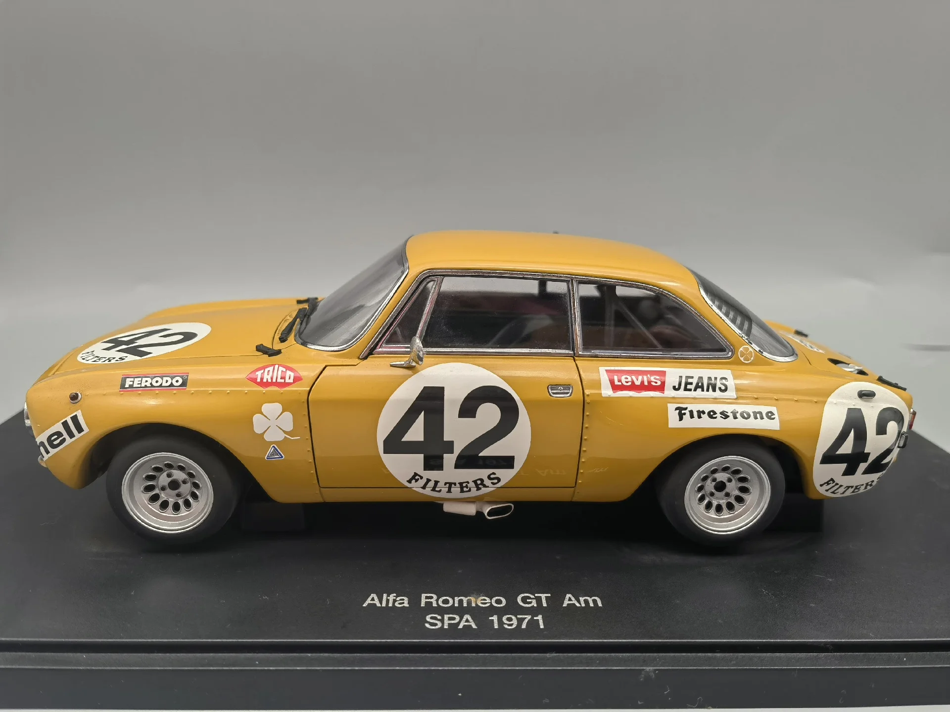 Autoart 1:18 ALFA GIULIA GTAm SPA 1971 HEZEMANS #42 Simulation Limited Edition All Open Alloy Metal Static Car Model Toy Gift