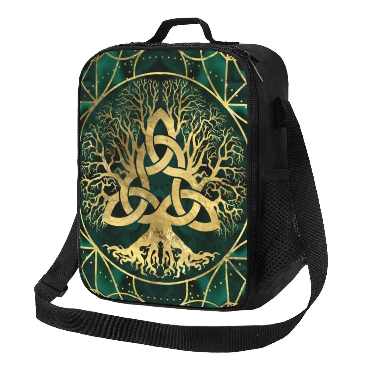 Tree Of Life With Triquetra Insulated Lunch Bag for Women Vikings Cooler Thermal Lunch Box Kids School Children