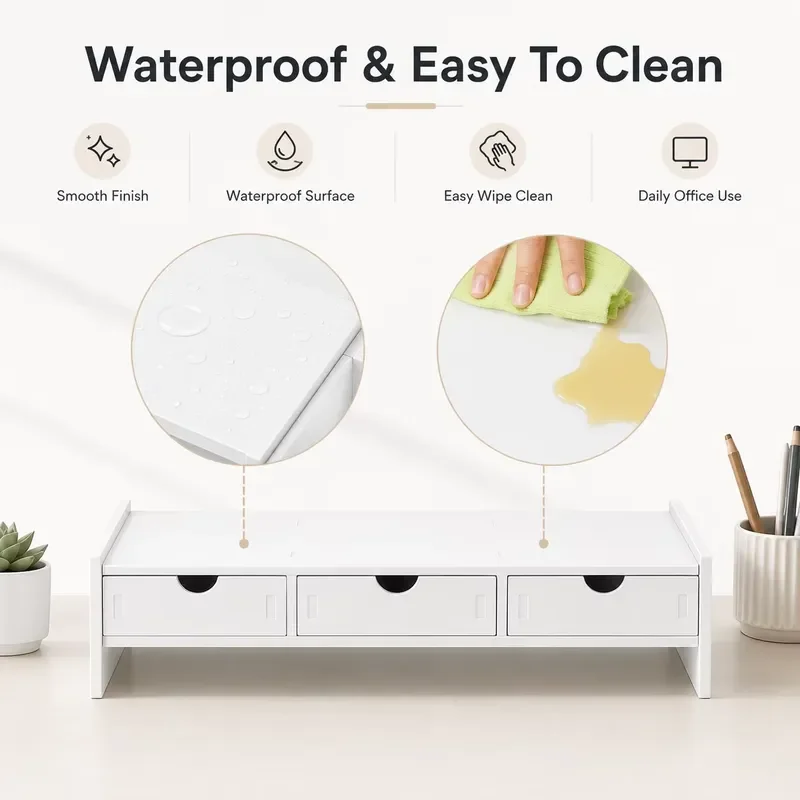 Customized desktop monitor stand storage rack, with storage drawer, waterproof computer stand, suitable for desk OEM ODM