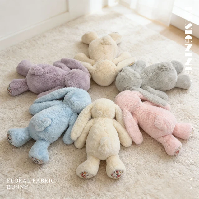 23cm Adorable Floral Bunny Plush Toy Huggable Soft Stuffed Rabbit Doll with Floral Ears Birthday Gift for Girl Plush Collectors 6