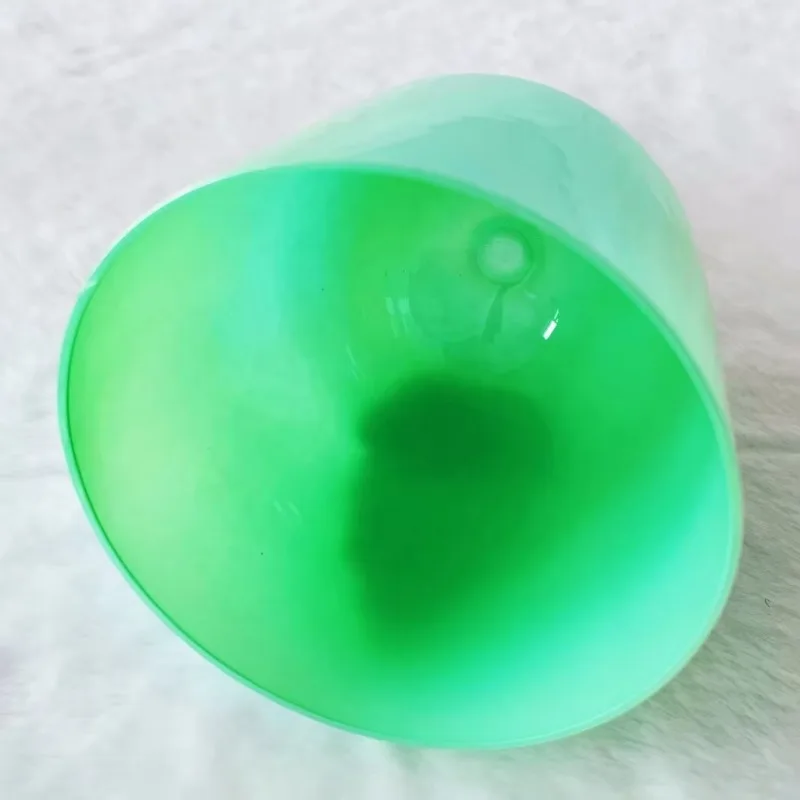 Campana tibetana in cristallo colorato, manico per alchimia, ciotola tibetana in cristallo di quarzo