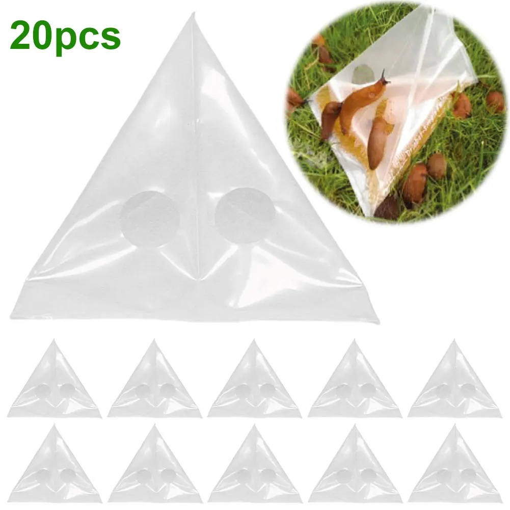 20 Pcs Slug & Snail Trap Bags Disposable Snail Trap Catcher Reptile Trap Garden Farm Plant Protector for Indoor Outdoor