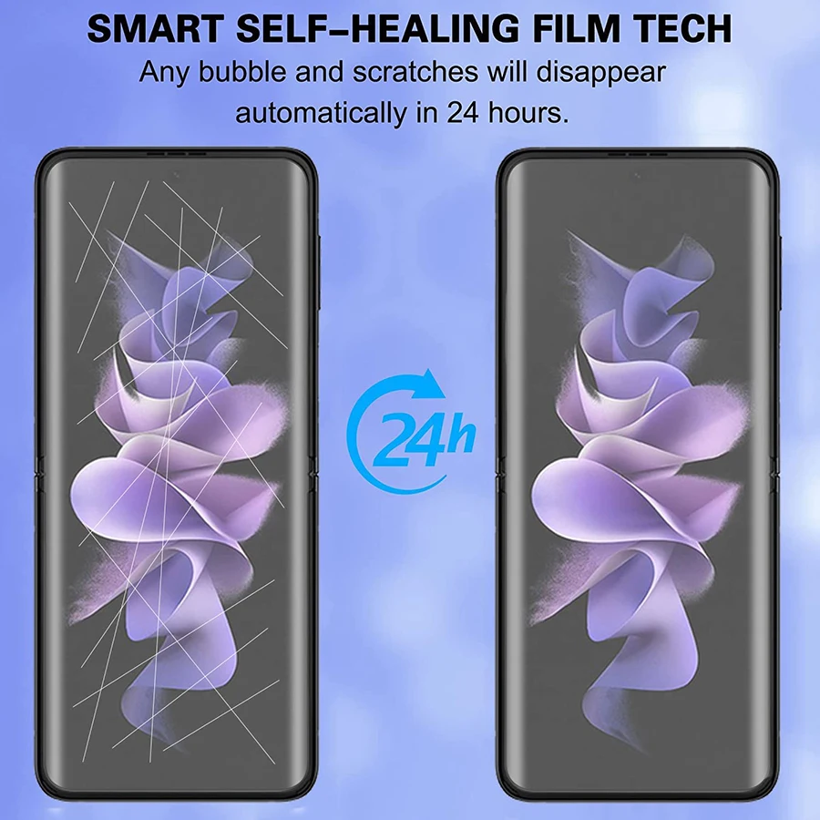 3Pcs Matte Hydrogel Film Screen Protector For Samsung Galaxy Z Flip5 Flip4 TPU Full Cover Film For Samsung Z Flip3 Back Film