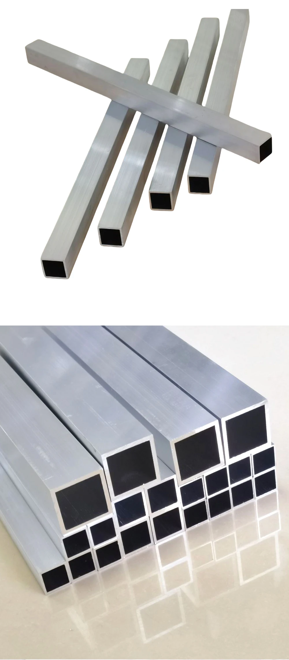 Aluminiumlegierung Quadratrohr Breite 6-50mm Länge 300-500mm Quadratprofil DIY Dekoration Aluminium Quadratrohr Hohlrohr – Detail 7