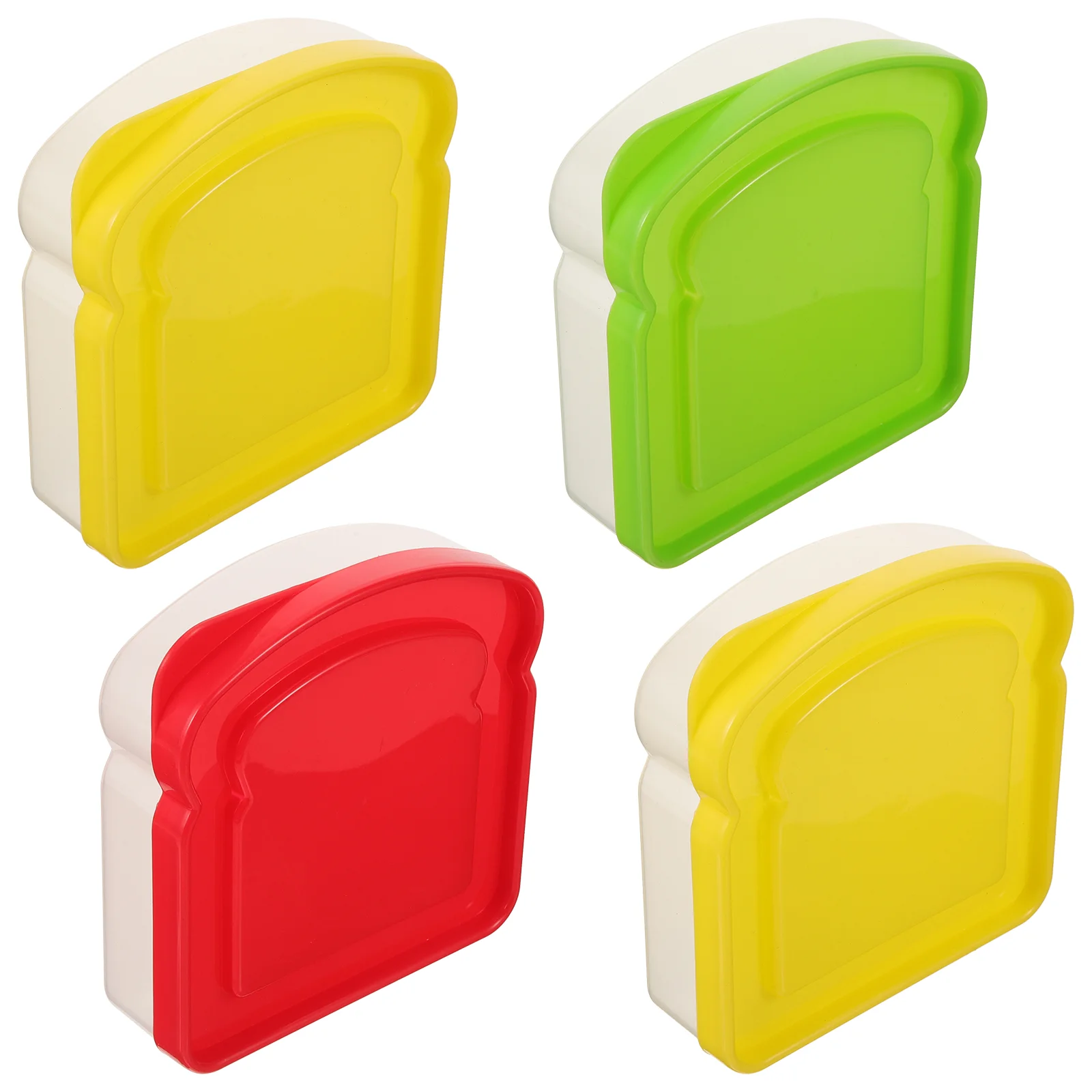 

4Pcs Sandwich Containers Portable Sandwiches Box Sandwich Containers for Lunch Boxes sandwich holder sealable containers