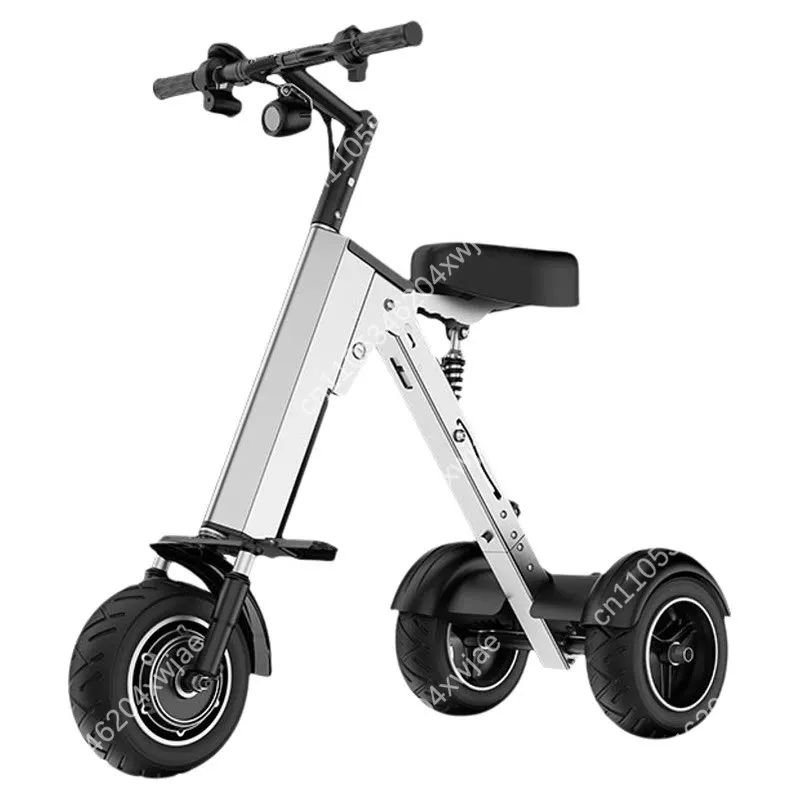 Portable Foldable Electric Trike 3 Wheel Scooter, Lightweight Mini Mobility for Travel, 2 Wheel Convertible