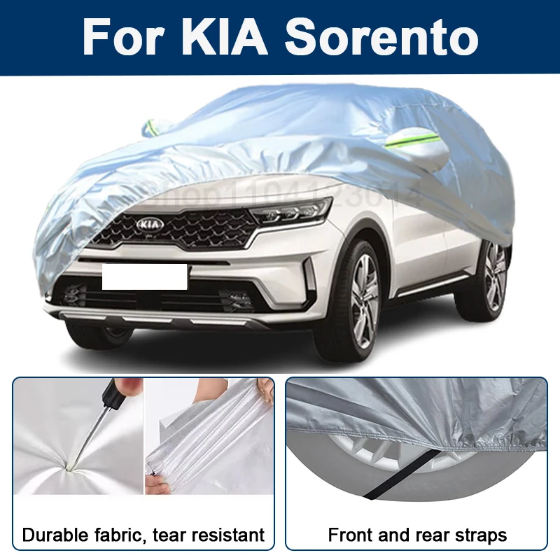 

Outdoor Full Car Cover For KIA Sorento with Reflective Strips Waterproof Snowproof Dustproof UV Protection Auto Accessories