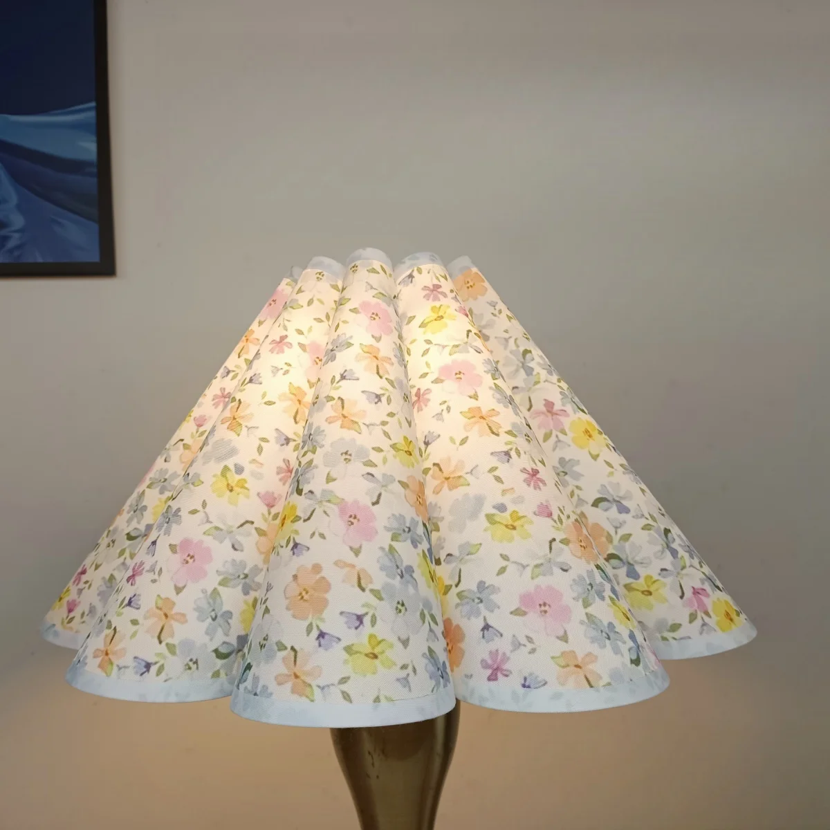 High Quality Pleated Fabric Table Lamp Hotel Pendant Lampshade Bedroom Bottom Opening Bedside Multiple Colors Available