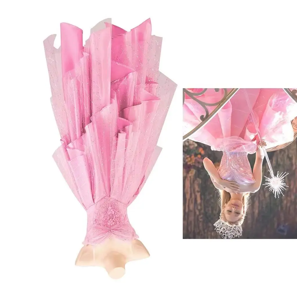 

Glinda Cosplay Wicked Costume for Women Fantasia Pink Princess Dress Halloween Carnival Party Bling Rhinestone Ball Gown