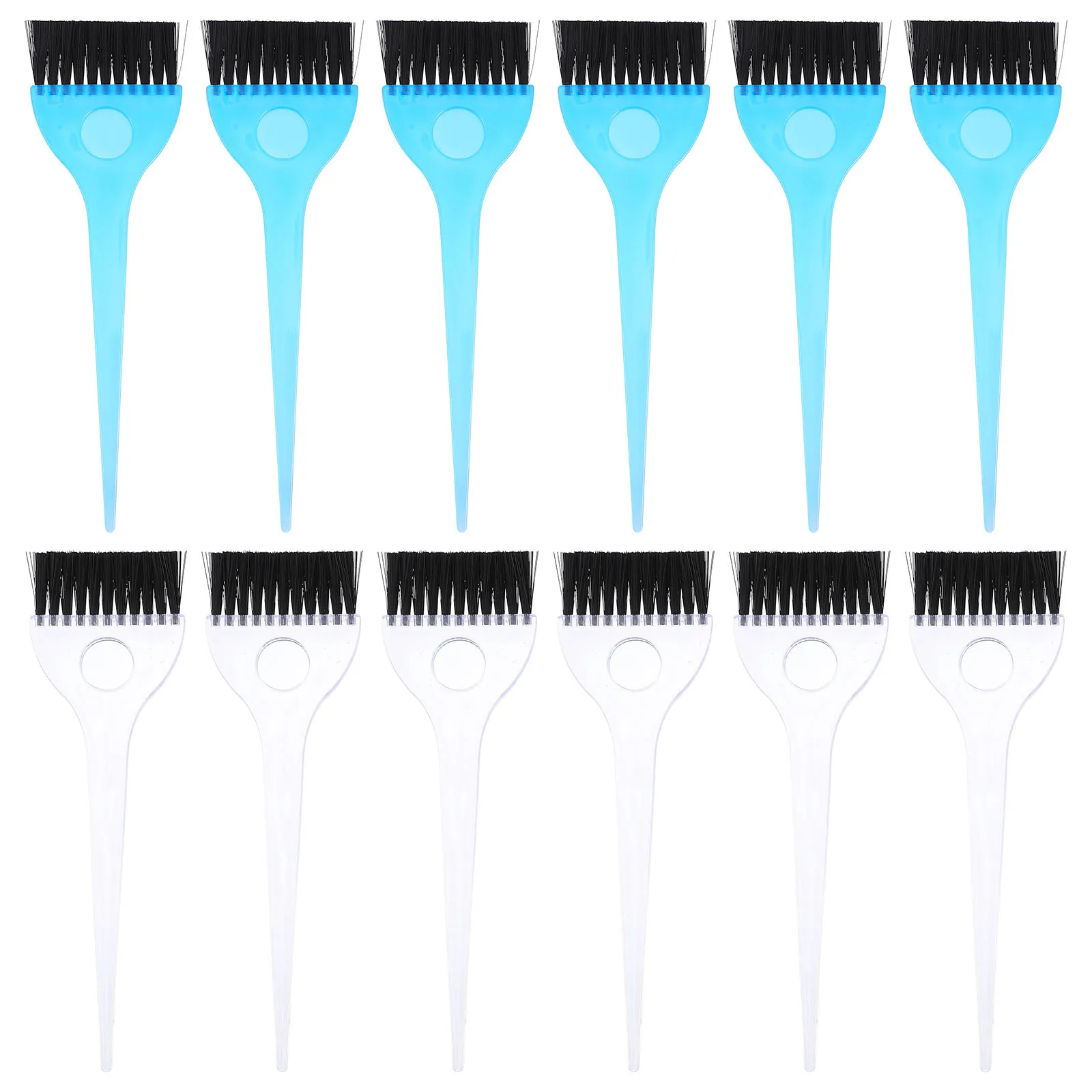 

12 шт. кисти для окрашивания волос, прочный полипропиленовый материал, простой в использовании для домашнего салона, краска для волос, кисть для мелирования