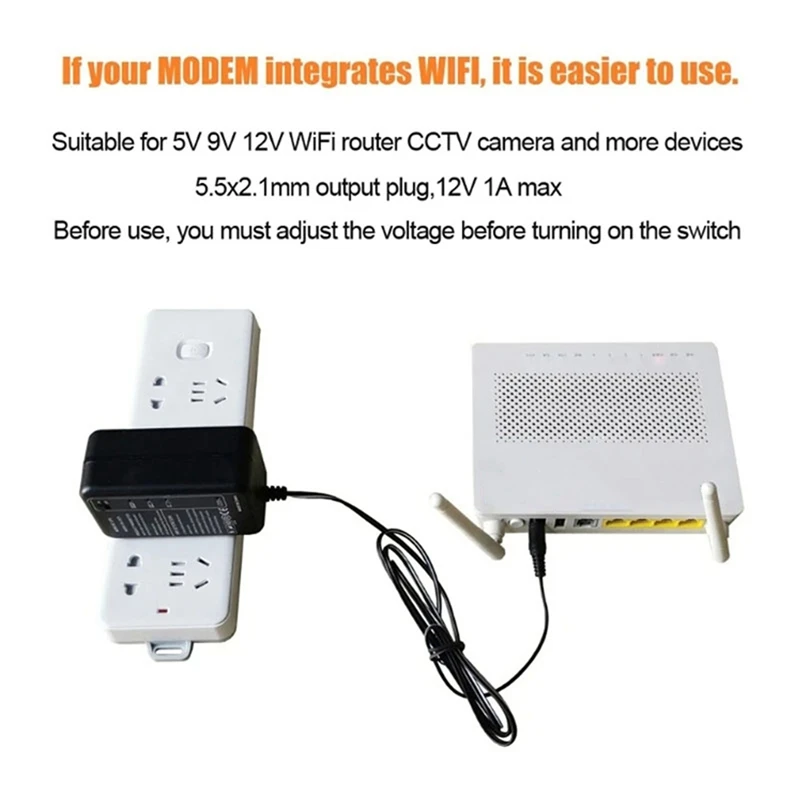 2x 5v 9v 12v 18.5wh 5000mah ups adaptador de fonte de alimentação de backup 5.5x2.1mm saída para roteador sem fio modem cctv plugue da ue