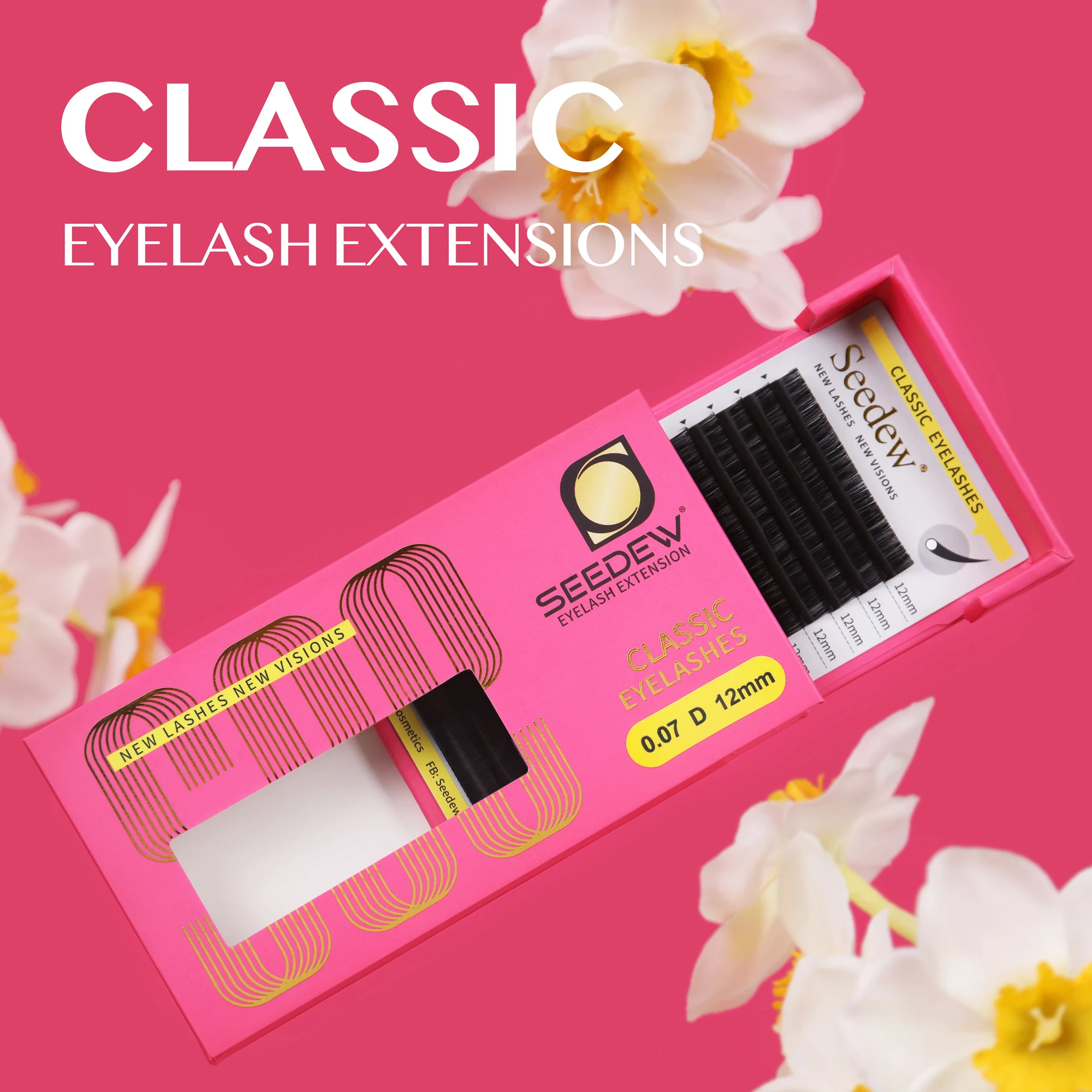 SEEDEW Faux Individual Lashes Classic Short Eyelashes Makeup Maquiagem Professionals Soft Natural Eyelash Extensions