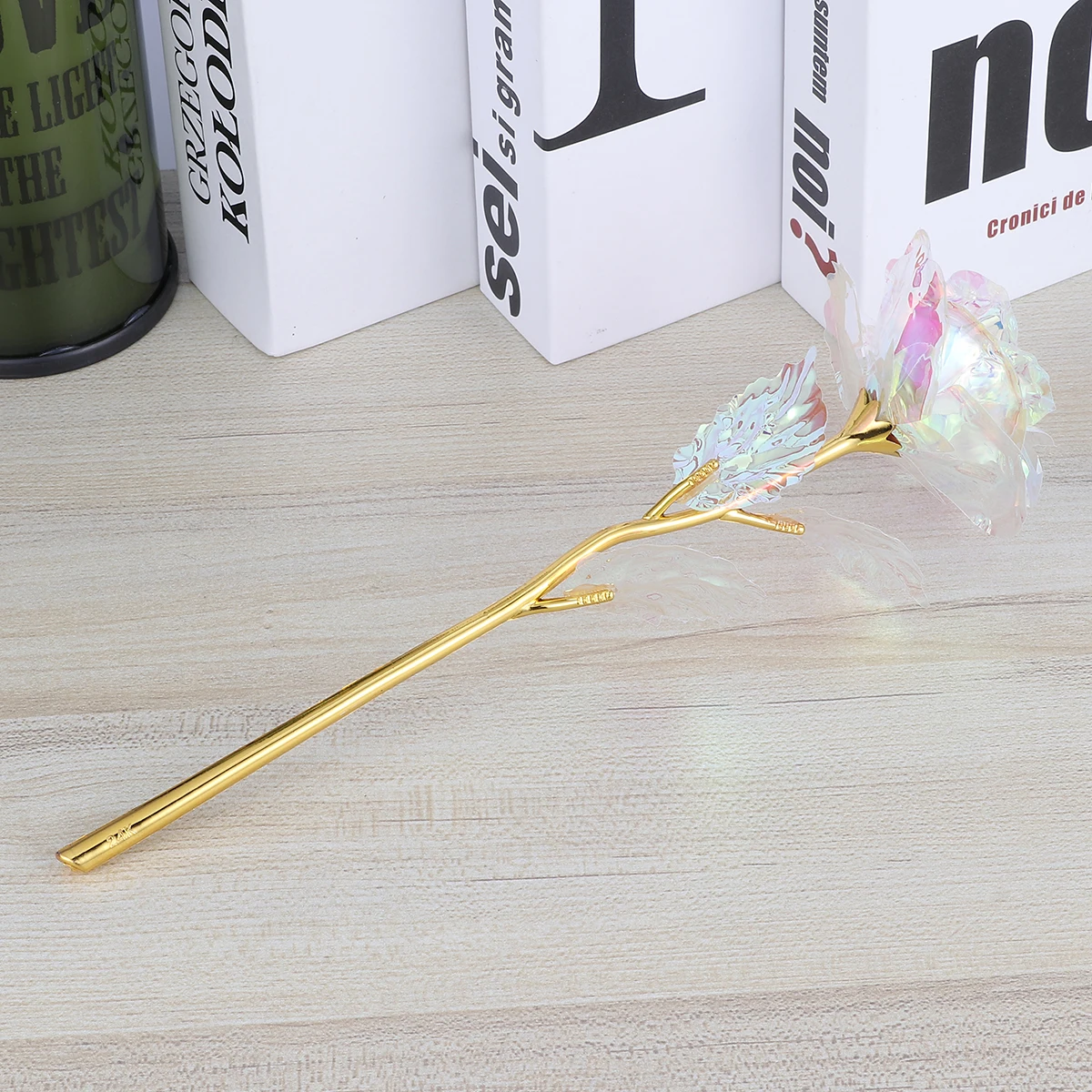 

Glowing Artificial Rose Lifelike Decorative Blooming Flowers Romantic Gift For Valentine'S Day Anniversary Birthday Mothers Day