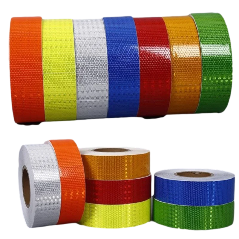 5cmx3m/Roll Road Traffic Reflector Safety Mark Reflective Sticker Car Styling Self Adhesive Warning Tape