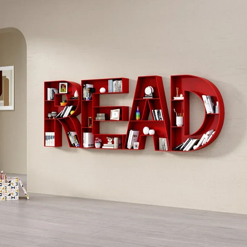 Children's Bookshelf Creative Arts Letters English Numbers Decorate the Wall