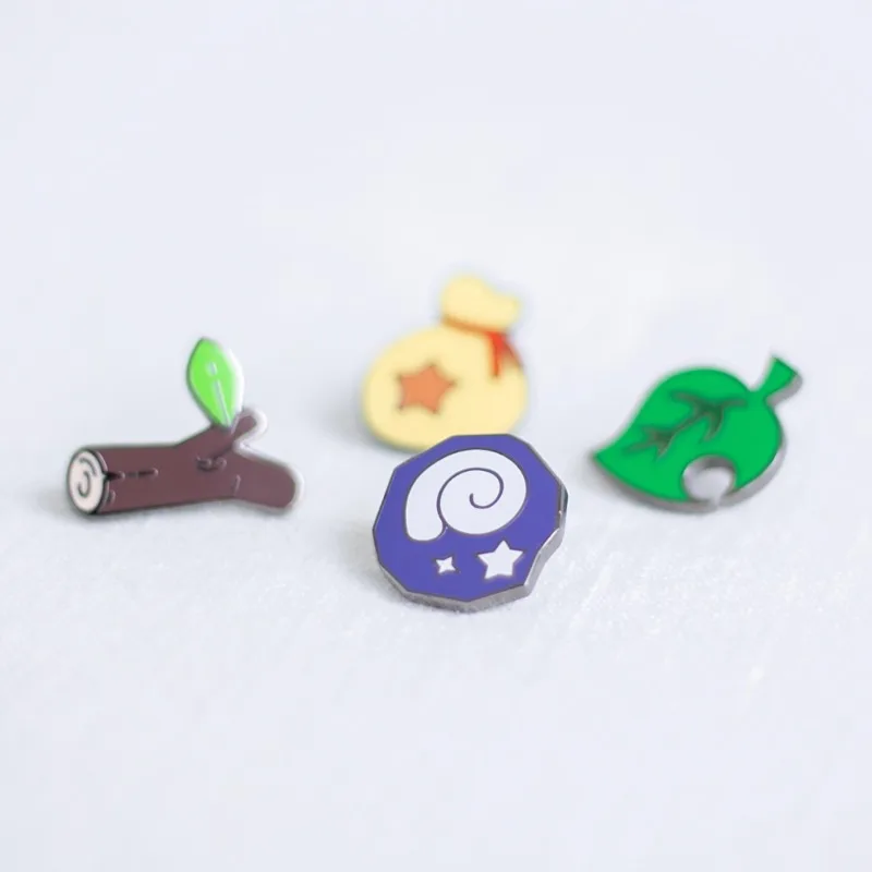 Reúna el Animal Crossing insignias de mercancía broches el tipo duro recoger ramas pareja figuritas de Xi Shihui como regalos