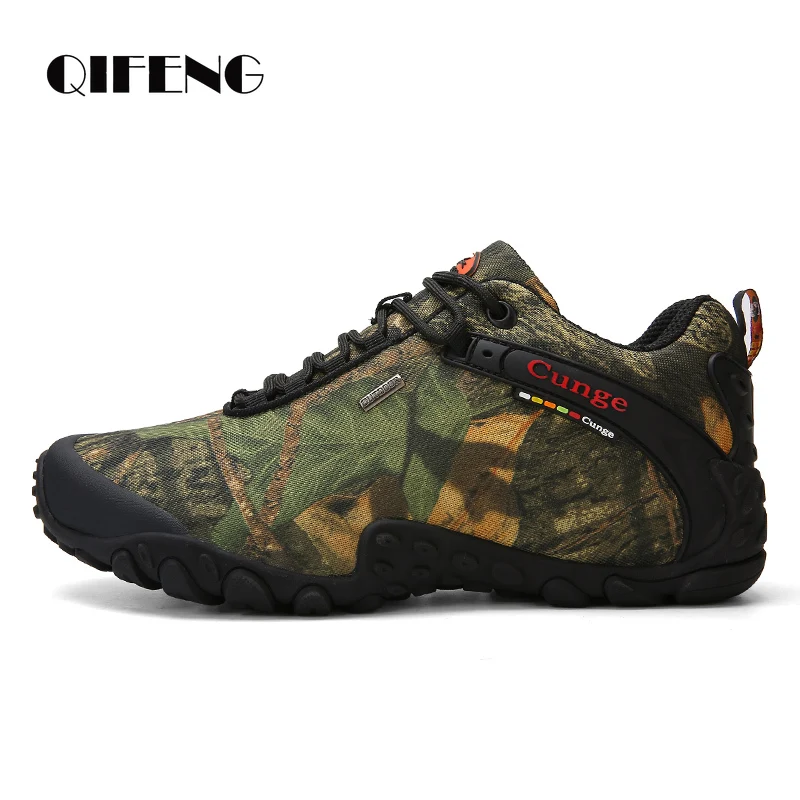 2025 Summer Winter Men Outdoor Sneakers Male Mountain Trekking Camouflage Canvas Waterproof Man Casual Shoes Rubber Army Shoes