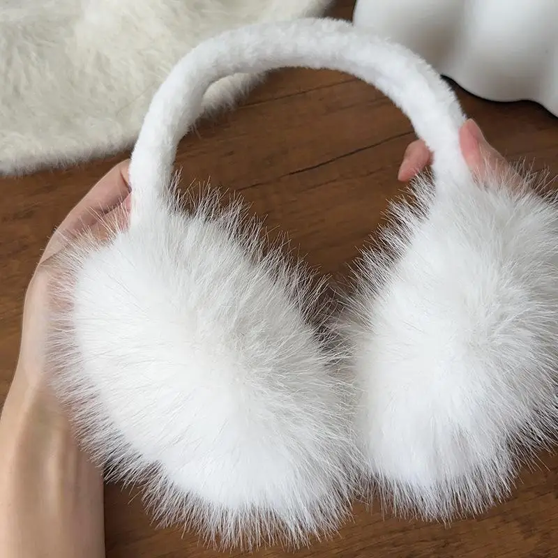 Fashion Soft Faux Fur Ear Warmer Winter Earmuffs For Women Men Solid Color Earflap Outdoor Cold Protection Ear-Muffs Ear Cover