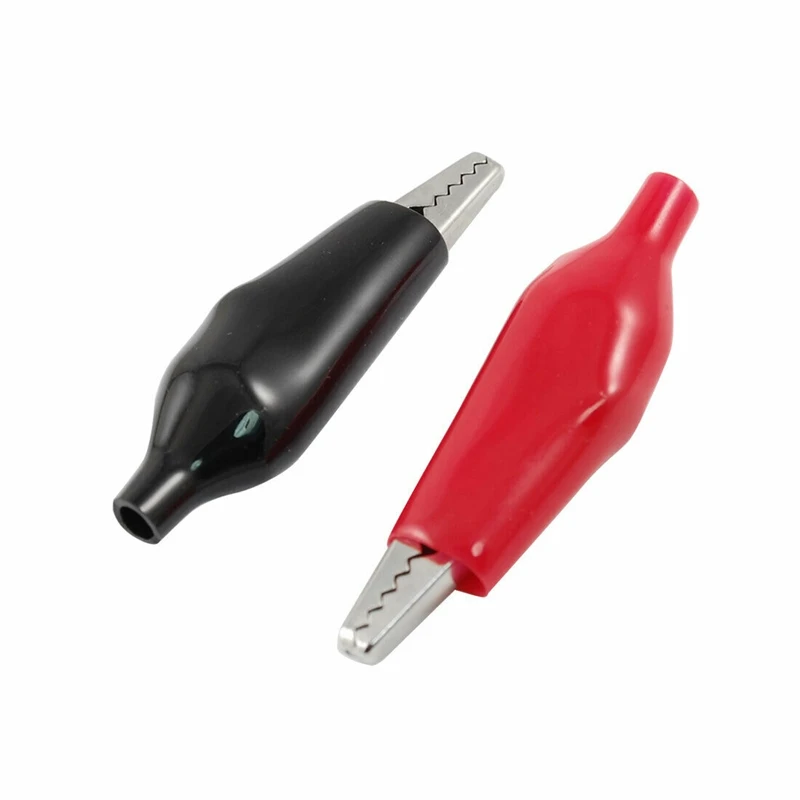 5pcs Red 5pcs Black Insulated Electrical Alligator Clips Large-sized Black Red Clamps