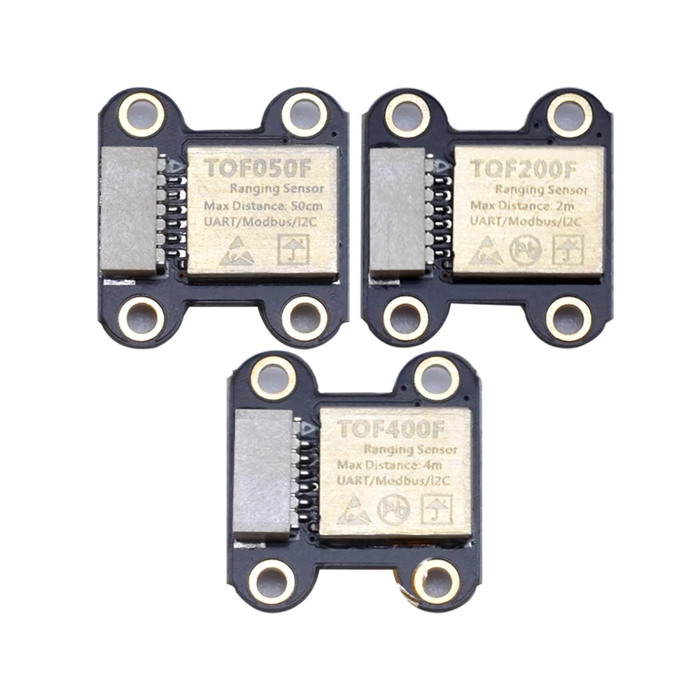 VL6180 VL53L0 VL53L1 Time-of-Flight (ToF) Laser Ranging Built-in MCU Algorithm TOF050F TOF200F TOF400F 50CM/2M/4M MODBUS/IIC I2C