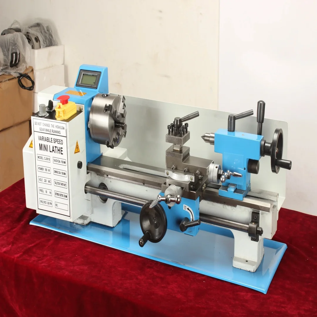 DIY0714 Mini Metal Lathe Machine For School Education And Hobby Users With 20mm Spindle Bore Brushless Lathe