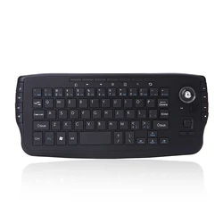 Jomaa 2.4G Wireless Trackball Keyboard with Trackball and Scroll Wheel Mini USB Keyboard for Laptop TV Box Computer