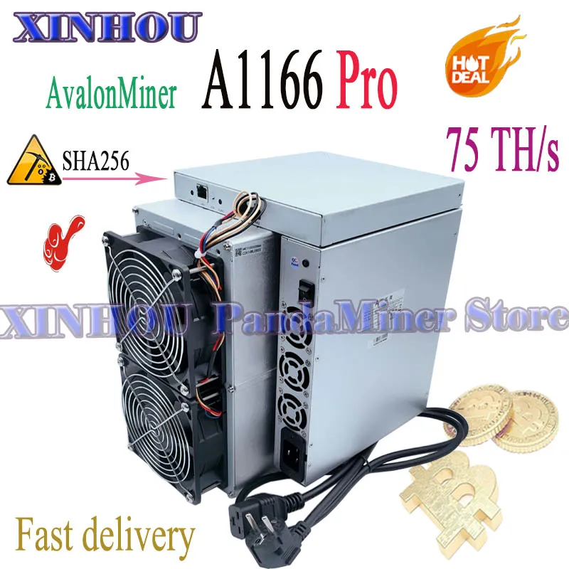 Imagem -02 - Máquina de Mineração Asic Avalon Btc Whatsminer Antminer Usado A1166 Pro 72t 75t 78t Sha256 Mais Econômico do Que