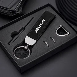 New Women Men Luxury Car KeyRing Suede Leather Car Keychain Accessories For Ford Focus Logo MK1 MK2 MK3 MK4 Fiesta Ranger