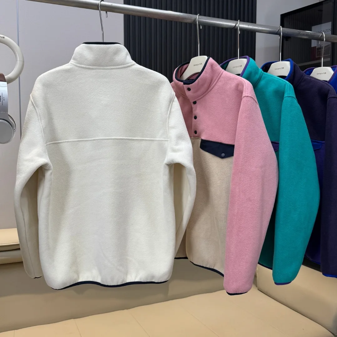 2026 Outdoor-Radsport- und Wanderjacke für Paare mit Farblich Abgestimmtem Patchwork-Design, Stehkragen und Fleece-Futter – Detail 13