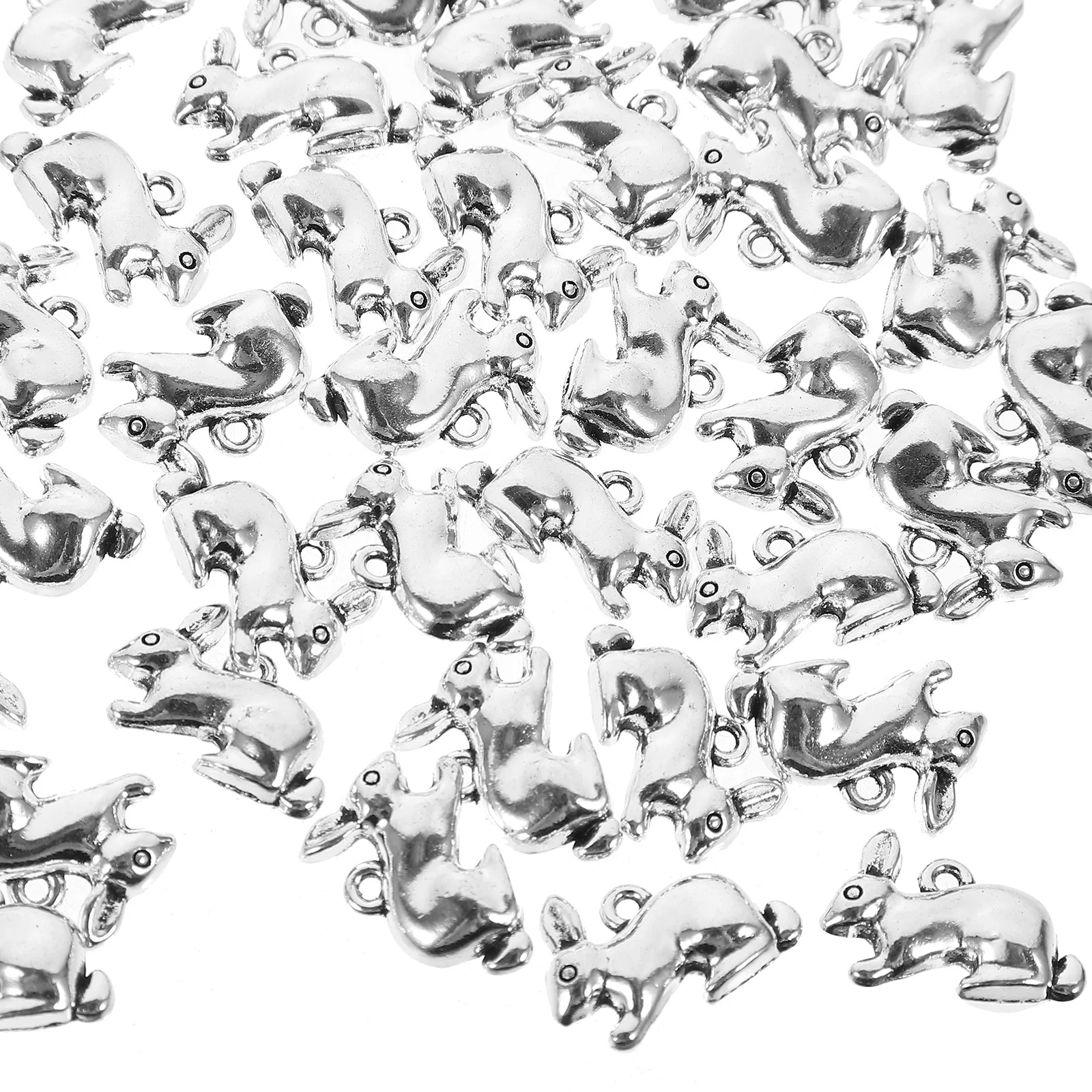 

50 шт. винтажные подвески в виде кролика, подвесные подвески из сплава, сделай сам, изготовление ювелирных изделий, браслеты, ожерелья, аксессуары для рукоделия, подвески