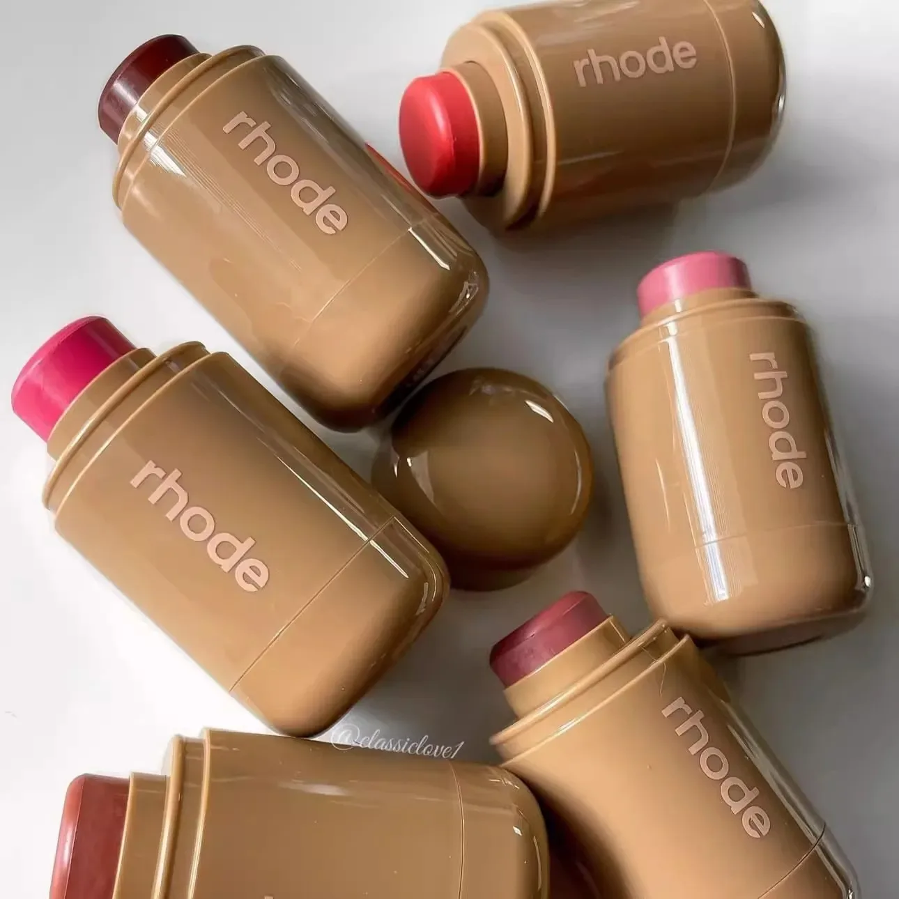 Rhode Pocket Blush LIP Stick Lip And Cheek Hydrating Stick Natural Rouge Powder Blush Cream Lipstick Cheek Easy To Apply Colo