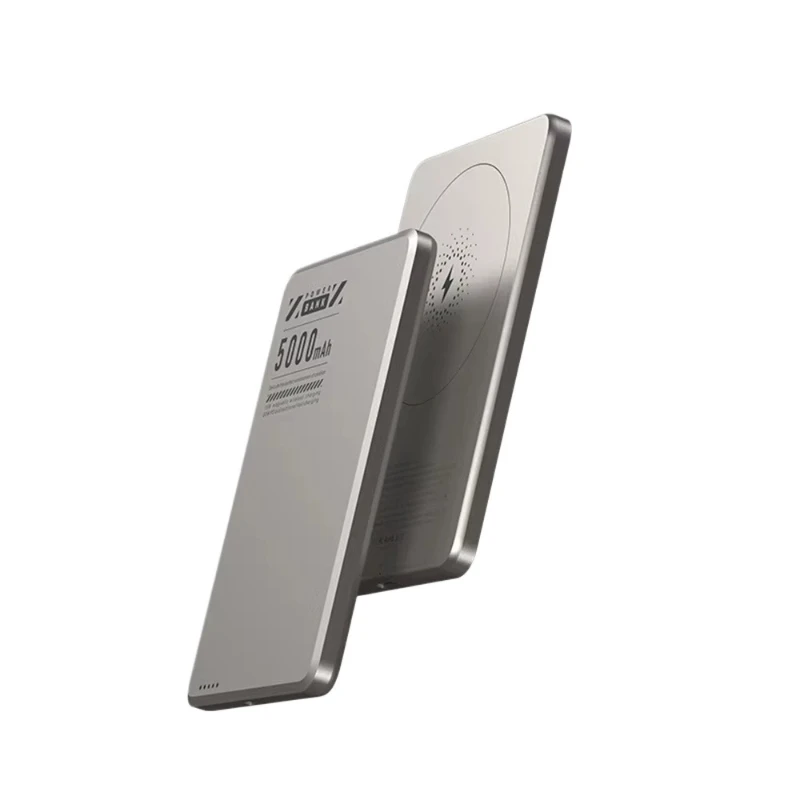 iPhone、Samsung、Xiaomi対応 新型 10000mAh ワイヤレスモバイルバッテリー 超薄型 MagSafe急速充電 大容量 バッククリップバッテリー 1個