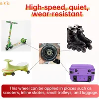 90mm (3.5") Replacement Wheels: High Elastic, Quiet, Wear-Resistant – For Skates, Luggage, Kids' Scooters 3