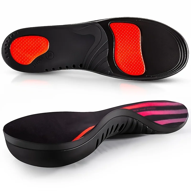 4 PCS Premium Insoles สําหรับฟุต PU Gel Shock Absorption Breathable สบายน้ําหนักเบาดูดซับเหงื่อรองเท้า Pads