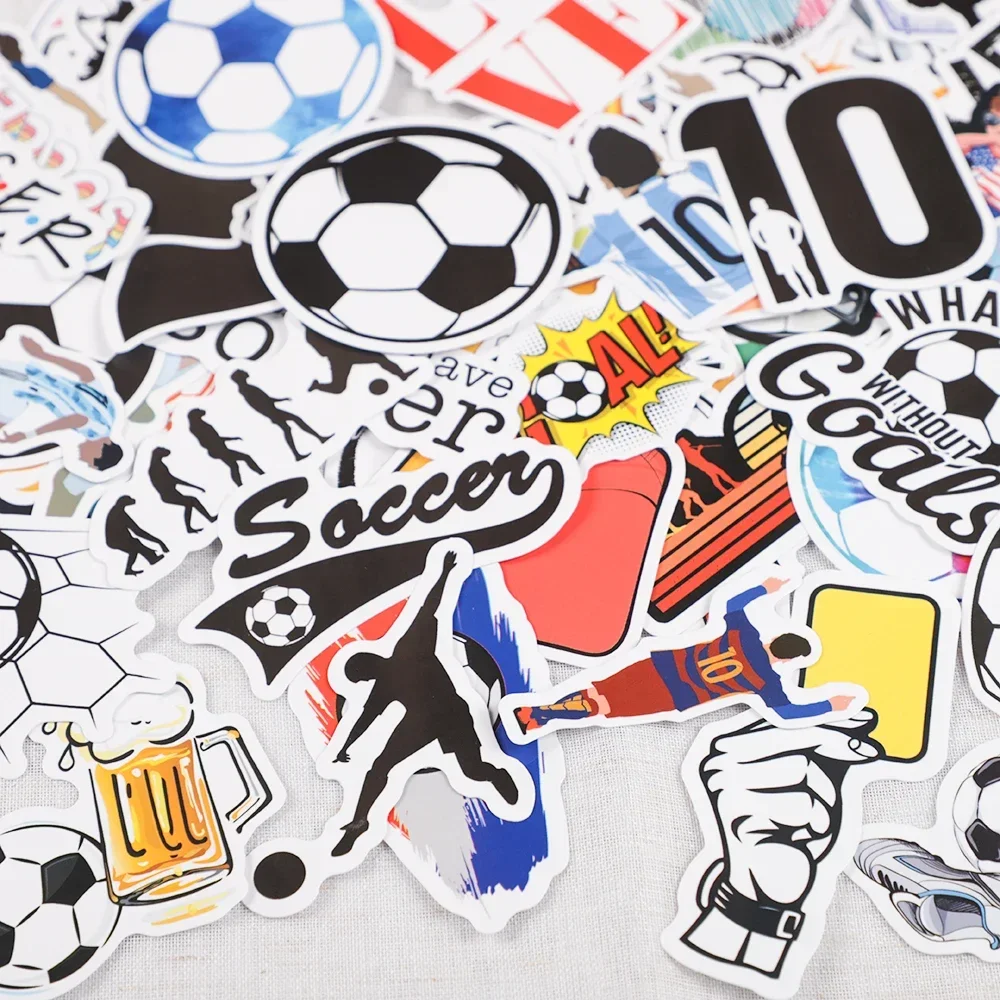 100 Sheets Football Sports Theme Sticker Luggage Skateboard Graffiti Stickers Toys for Kids Birthday Party Favors Pinata Filler