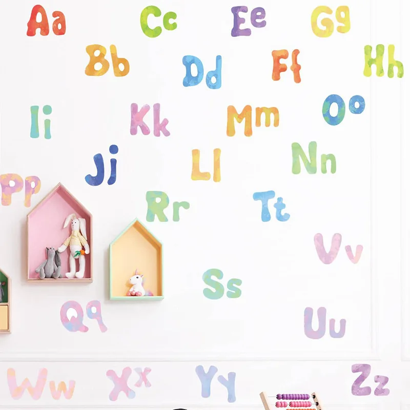 

Colorful 26 English Letters Wall Sticker for Children's Room and Nursery Beautification Decoration Wall Sticker