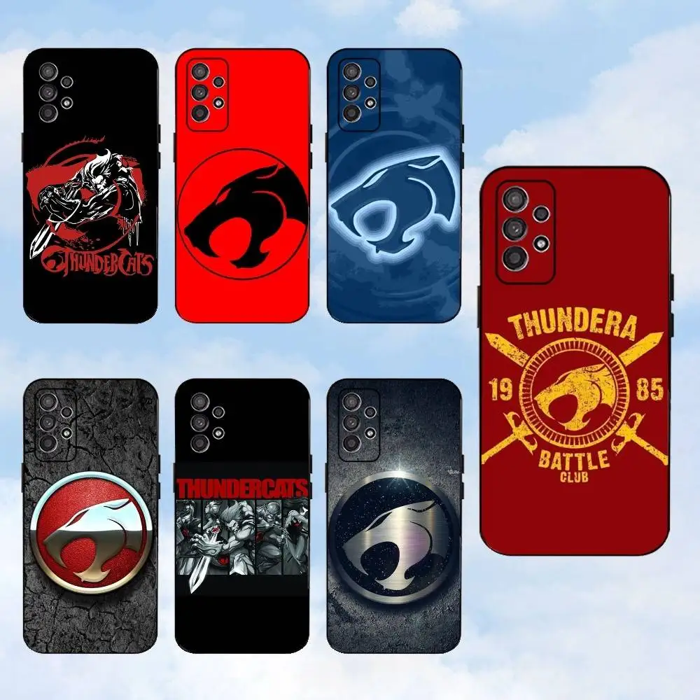

Cartoon T-Thunder Cats Phone Case For Samsung S25,S24,S23,S22,S21,S20,S10,Ultra,Plus,Lite,FE,Soft Silicone Black Cover