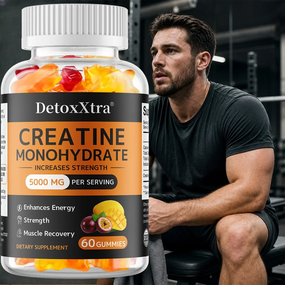 Dietary Supplement, Creatine Monohydrate, 5000 Mg Per Serving, Provides Energy Support for Muscle Growth During Exercise