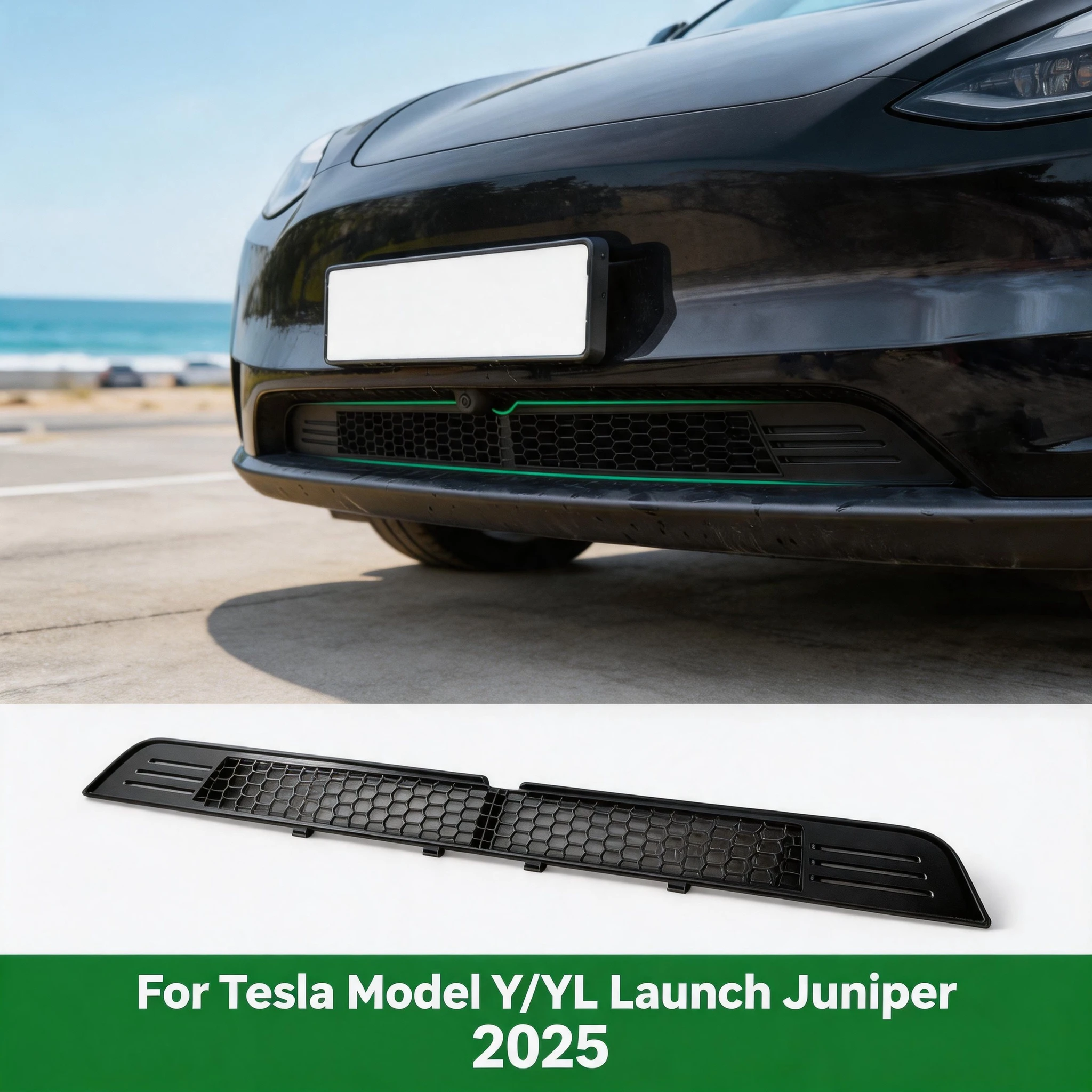 

Perfect Fit Exterior Kit for Tesla Model Y/YL Launch Juniper 2025 Front Bumper Racing Grille Anti-Insect Protector Net Cover