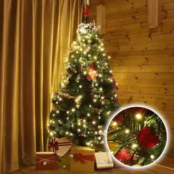 New LED Ring Christmas Tree Lights Decoration Tree Top Lights String Patio Garden Outdoor Waterproof Waterfall Lights