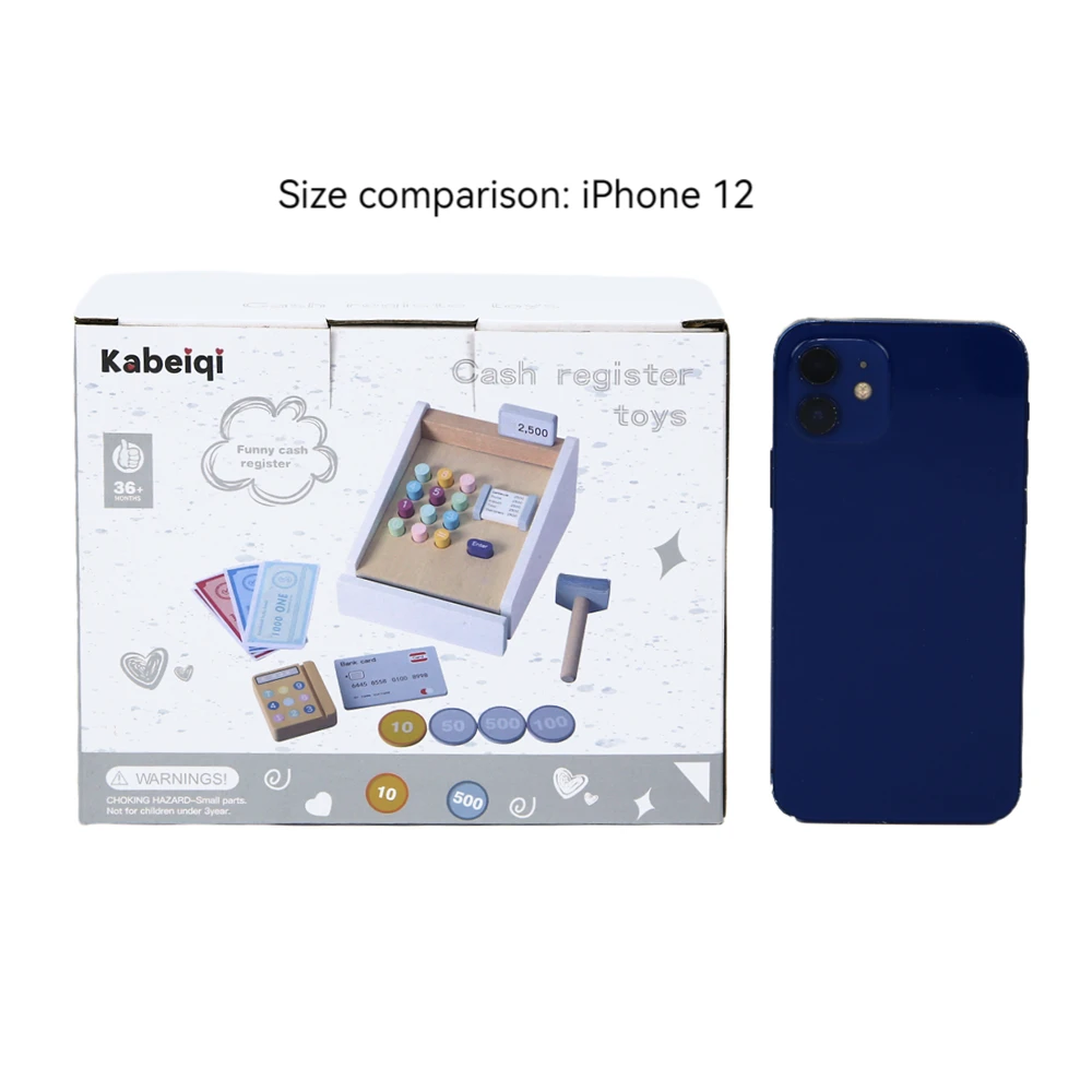 Bambini Simulazione in legno Supermercato Banco cassa Giocattolo Registratore di cassa Giochi di ruolo Giocattoli da cucina Ragazze Giochi di finzione Giocattoli ﻿